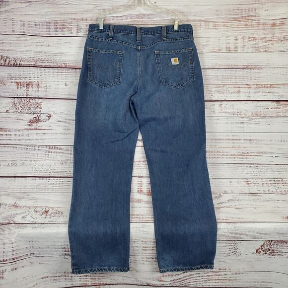 Carhartt Mens Relaxed Fit Holter Jeans 38 X 31.5 Denim Western Workwear Cowboy - Picture 2 of 11